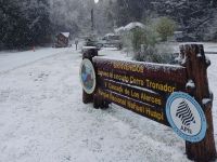Advertencias por temporal de nieve en Bariloche en la zona de Mascardi